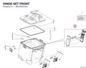 HINGE SET FRONT 96782431AA diagram position