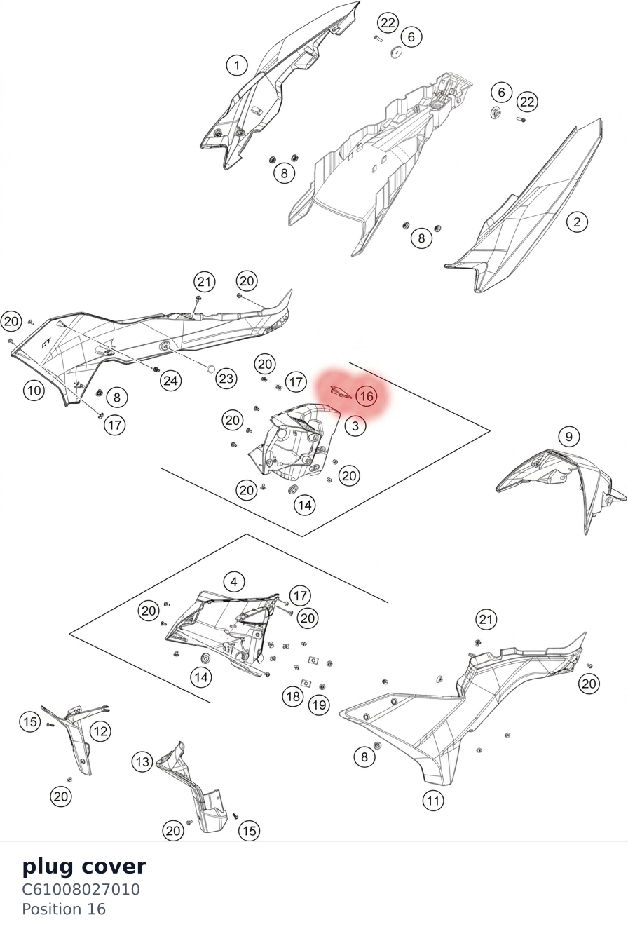 Diagram preview: plug cover (C61008027010)