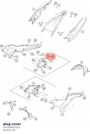 Diagram preview: plug cover (C61008027010)
