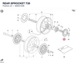 REAR SPROCKET T39 96820100B diagram position
