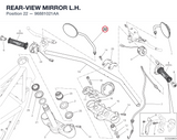 REAR-VIEW MIRROR L.H.