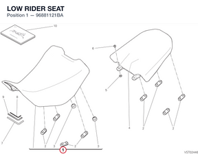 LOW RIDER SEAT 96881121BA diagram position