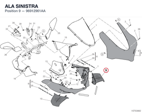 ALA SINISTRA 96912961AA diagram position