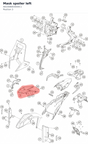 Diagram preview: Mask spoiler left (A61008003000C1)