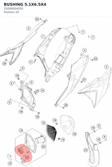 Diagram preview: BUSHING 5.1X6.5X4 (25006004050)
