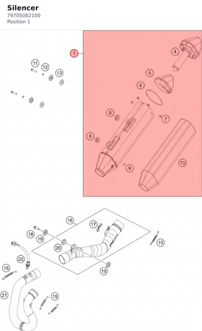 Diagram preview: Silencer (79705082100)