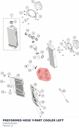 Diagram preview: PREFORMED HOSE Y-PART COOLER LEFT (A58035025003)