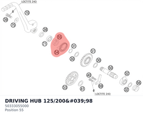 Diagram preview: DRIVING HUB 125/200'98 (50333055000)