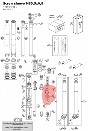 Diagram preview: Screw sleeve M35,5x0,8 (48601452S1)