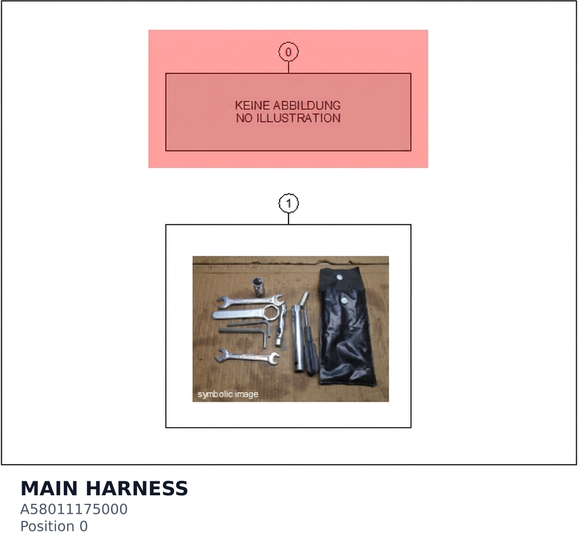 Diagram preview: MAIN HARNESS (A58011175000)