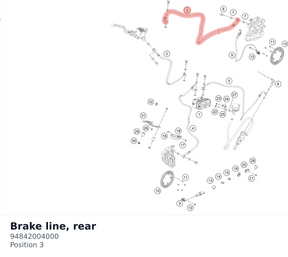 Diagram preview: Brake line, rear (94842004000)