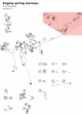 Diagram preview: Engine wiring harness (63511085000)