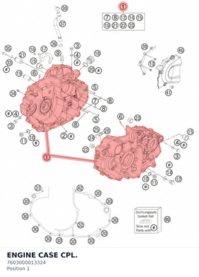Diagram preview: ENGINE CASE CPL. (7603000013324)
