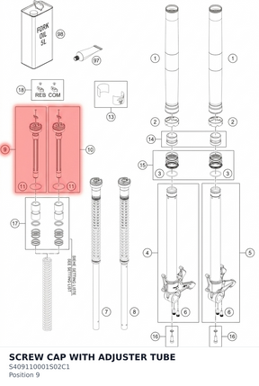Diagram preview: SCREW CAP WITH ADJUSTER TUBE (S409110001S02C1)