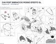 CAV POST BIBRACCIO ROSSO EFESTO GL