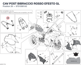 CAV POST BIBRACCIO ROSSO EFESTO GL