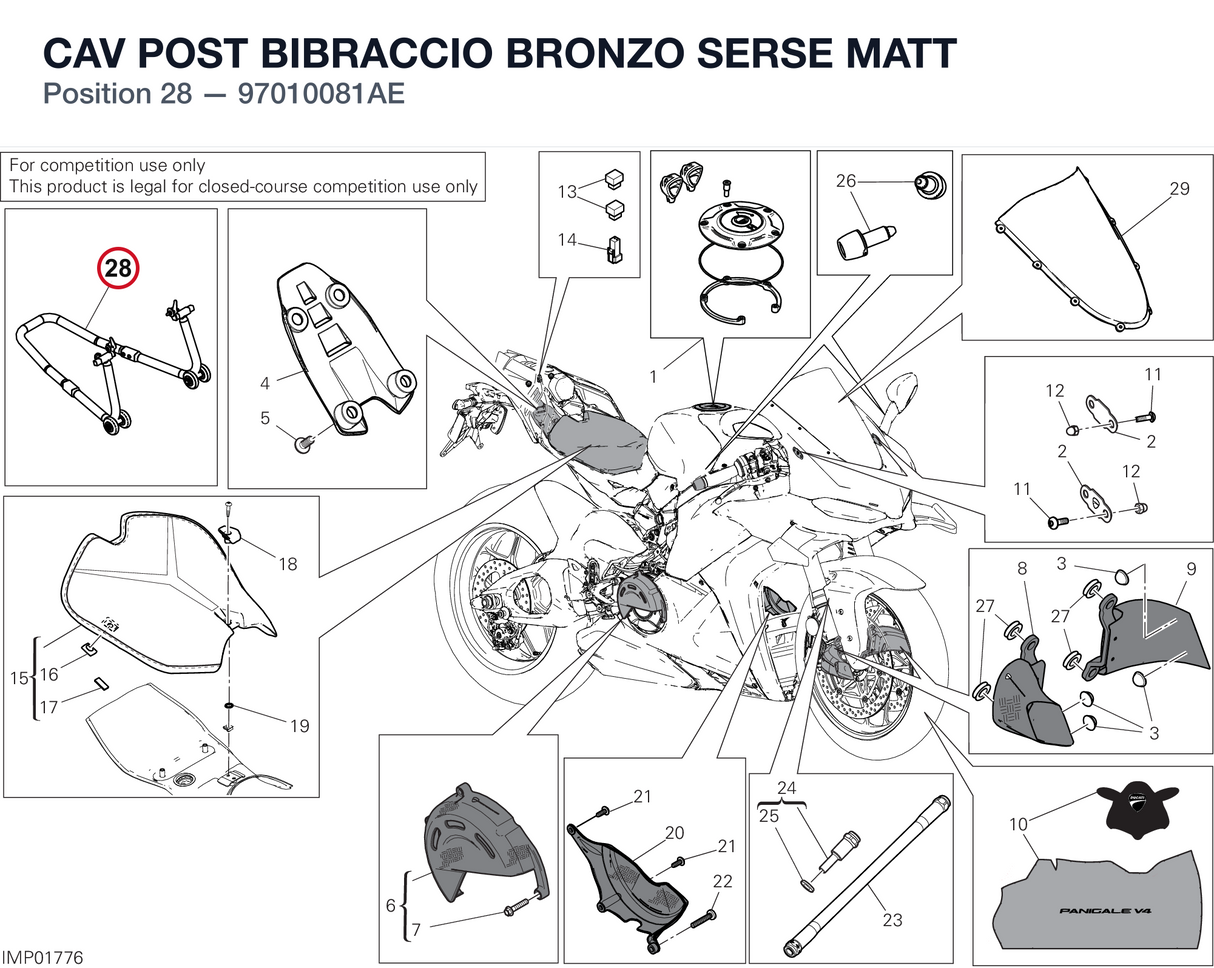 CAV POST BIBRACCIO BRONZO SERSE MATT