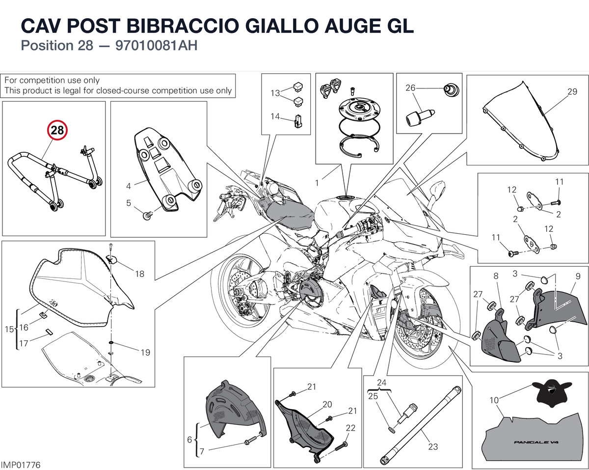 CAV POST BIBRACCIO GIALLO AUGE GL