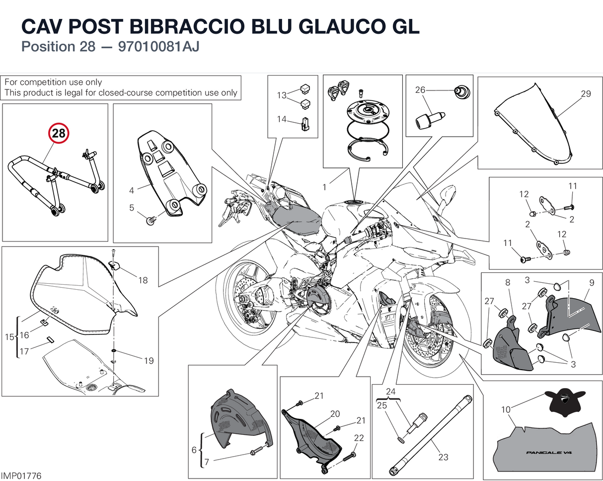 CAV POST BIBRACCIO BLU GLAUCO GL