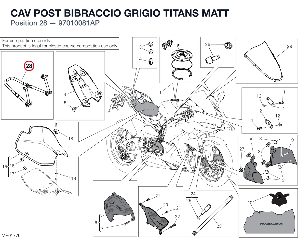 CAV POST BIBRACCIO GRIGIO TITANS MATT