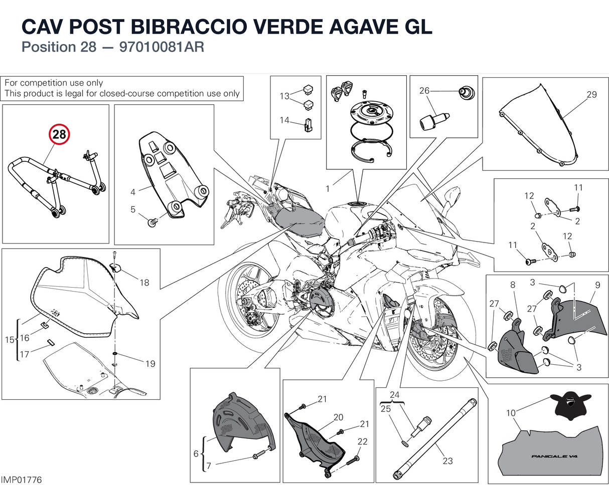CAV POST BIBRACCIO VERDE AGAVE GL