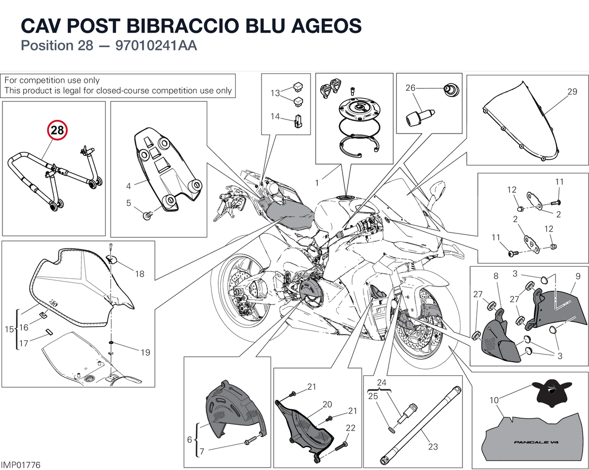CAV POST BIBRACCIO BLU AGEOS