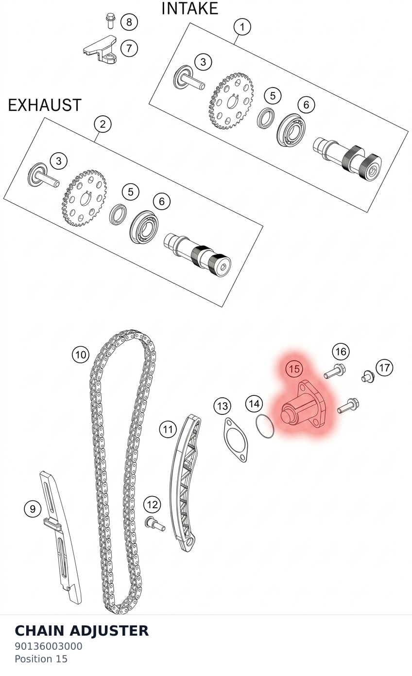 Diagram preview: CHAIN ADJUSTER (90136003000)