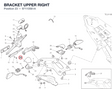 BRACKET UPPER RIGHT 97110561A diagram position