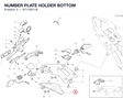 NUMBER PLATE HOLDER BOTTOM 97110611B diagram position