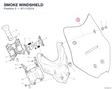 SMOKE WINDSHIELD 97111221A diagram position
