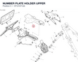 NUMBER PLATE HOLDER UPPER 97121071AA diagram position