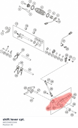 Diagram preview: shift lever cpl. (A65334831044)