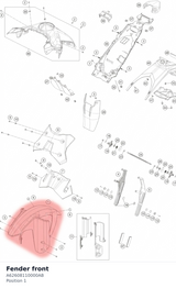 Diagram preview: Fender front (A62608110000AB)