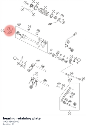 Diagram preview: bearing retaining plate (C90033022000)