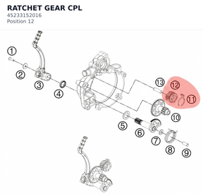 Diagram preview: RATCHET GEAR CPL (45233152016)