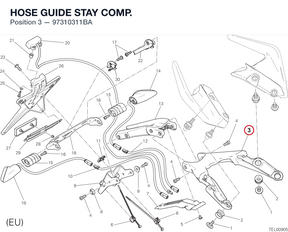 HOSE GUIDE STAY COMP. 97310311BA diagram position