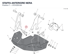 STAFFA ANTERIORE NERA 97312351AA diagram position