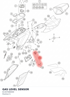 Diagram preview: GAS LEVEL SENSOR (61307080000)
