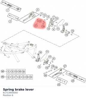 Diagram preview: Spring brake lever (61713950050)