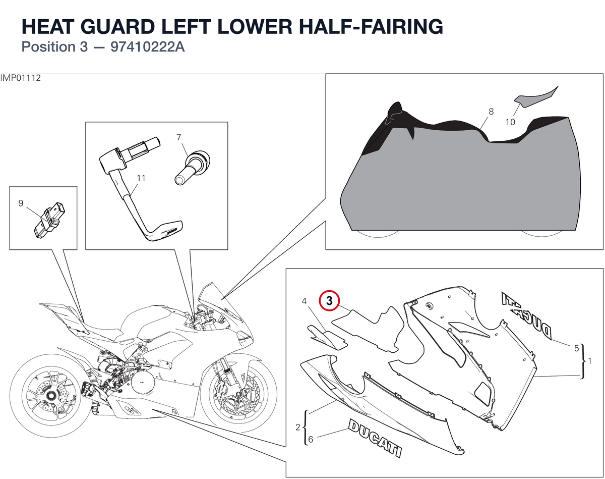 HEAT GUARD LEFT LOWER HALF-FAIRING