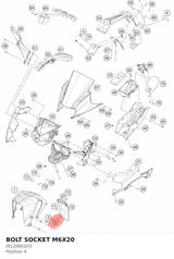 Diagram preview: BOLT SOCKET M6X20 (J912060203)