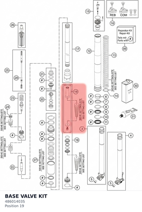 Diagram preview: BASE VALVE KIT (48601403S)