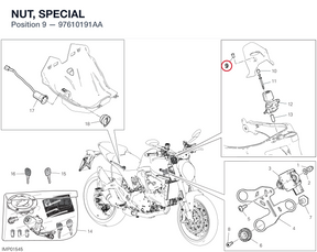 NUT, SPECIAL 97610191AA diagram position