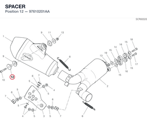 SPACER 97610201AA diagram position