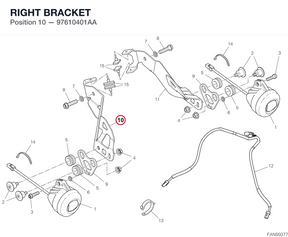 RIGHT BRACKET 97610401AA diagram position