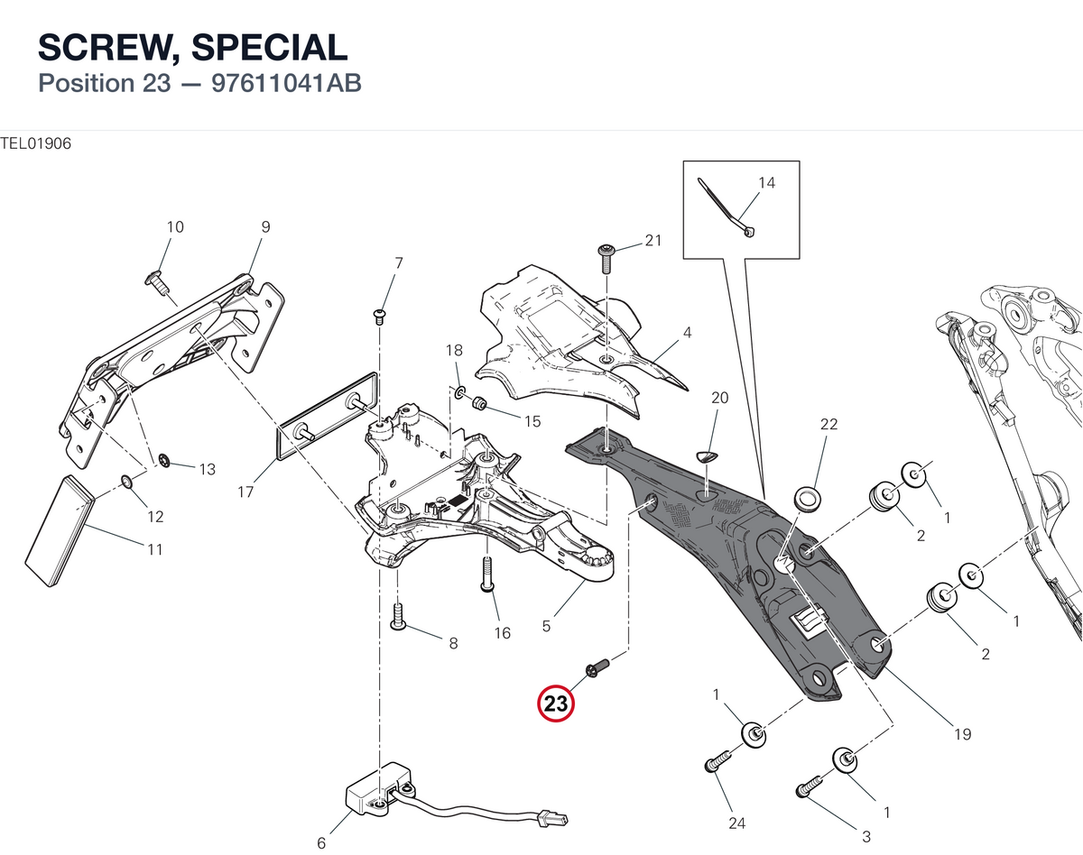 SCREW, SPECIAL 97611041AB diagram position