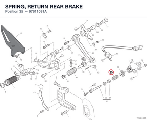 SPRING, RETURN REAR BRAKE 97611091A diagram position