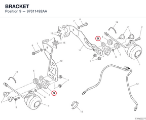 BRACKET 97611492AA diagram position