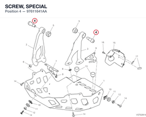 SCREW, SPECIAL 97611641AA diagram position