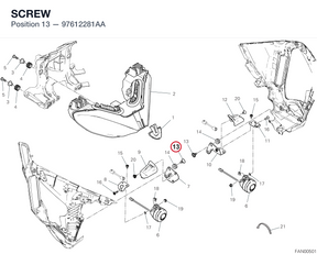 SCREW 97612281AA diagram position